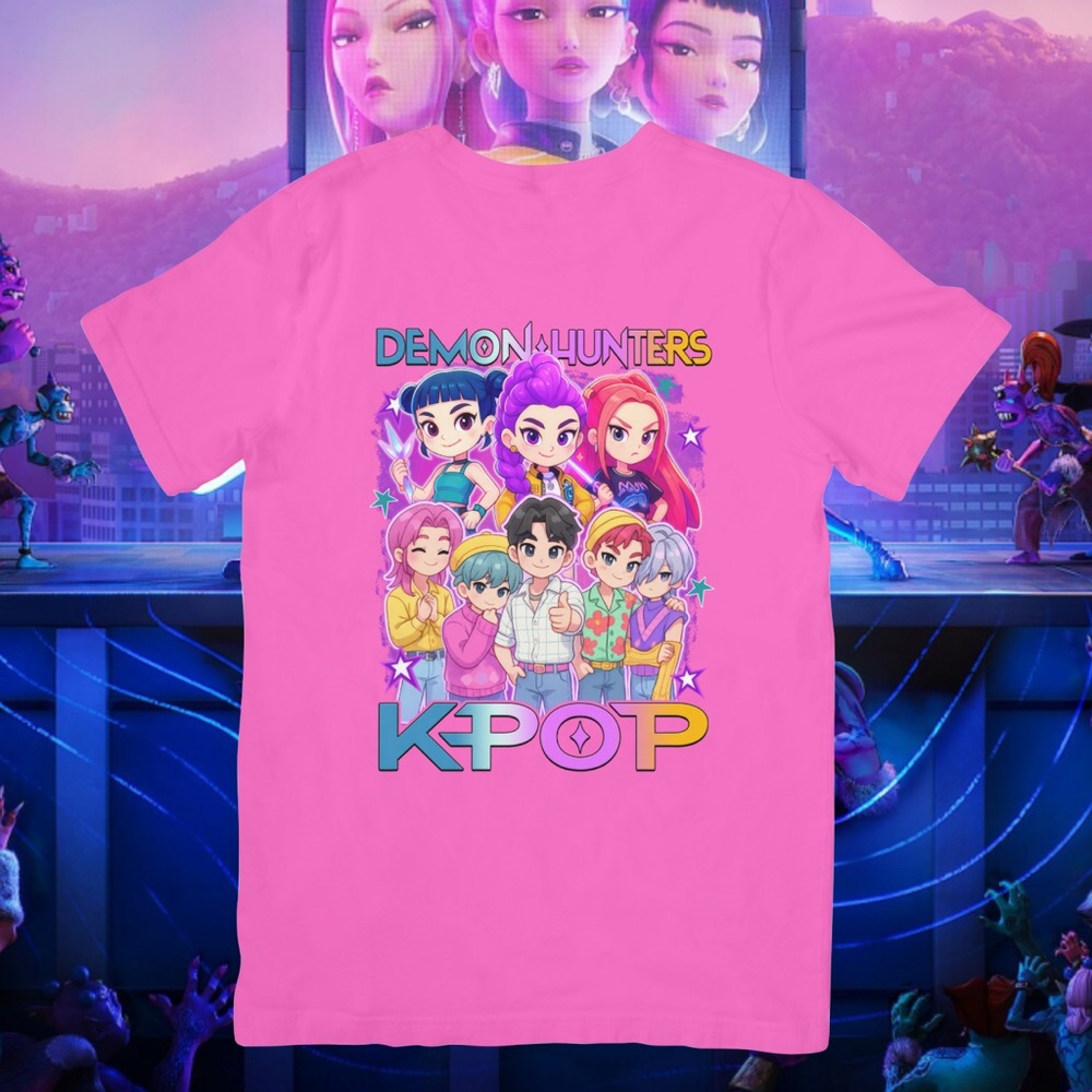 Demon Hunters KPOP Kids T-Shirt - Vibrant Pink